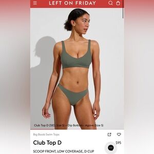 Left On Friday club D Bikini Top Agave green